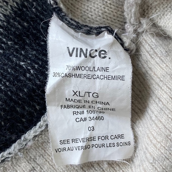 Vince Multicolour Oversized Wool Cashmere Cardigan - Picture 8 of 9